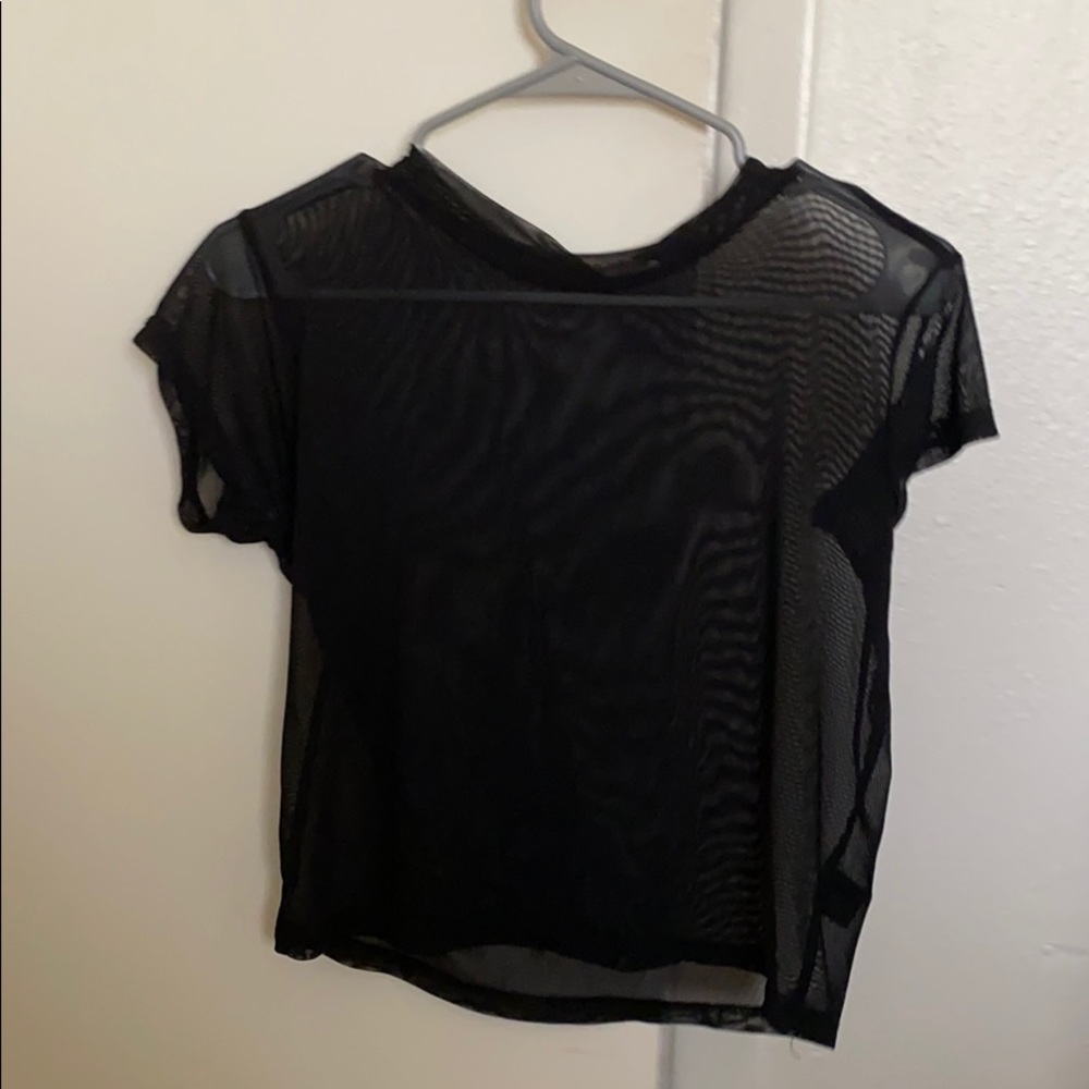 LA hearts mesh top